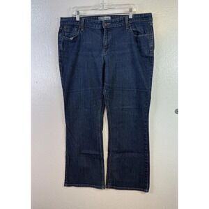 Signature Levi Strauss Jeans Womens 18 M Blue Low Rise Bootcut Denim Stretch